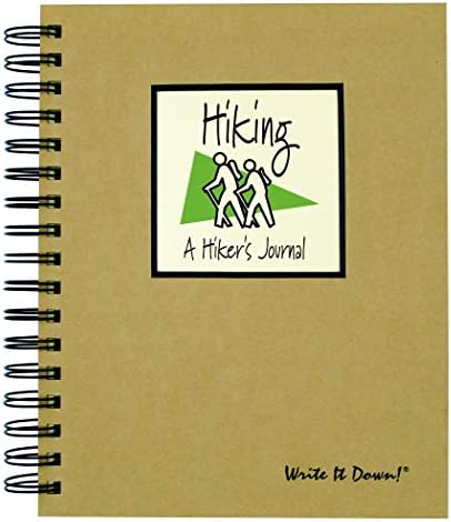 Journals Unlimited "Write it Down!" Series Guided Journal, Hiking, A Hiker's Journal, with a Kraft Hard Cover, Made of Recycled Materials, 7.5"x 9"