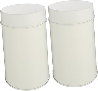 STOBAZA 2pcs Tea Round Container with Lid Sealed Container Black Container Kitchen Canisters Tea Canisters Coffee Bean Jar Tinplate Storage Jars Loose Leaf Tea Canister Storage Box