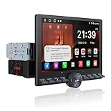 ATOTOOUT Single/Double Din Car Stereo - 10.1' QLED Floating Touchscreen w/Button, Wireless CarPlay/Android Auto, Wi-Fi/Bluetooth/USB Tethering, AI/DSP/RCA/GPS/Dual-HDMI, Spilt-screen/MirrorLink,2G+32G