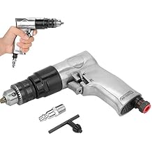 Semme Air Drill 3/8, 1700rpm, 10mm, High-speed CW/CCW Reversible, Pneumatic Drilling Tool for Furniture, Hardware, Machinery Production