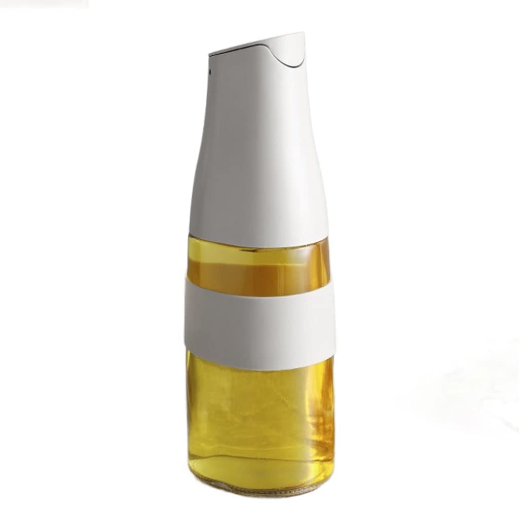 Pot à huile de grande capacité en verre gris pour vos salades et poêlées