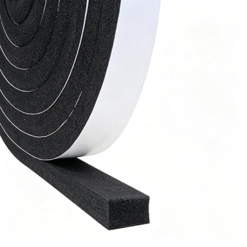 Image of DGSL Foam Weather Stripping, 1 inch x3 /4 inch, 16.5Ft Door Window Seal Tape