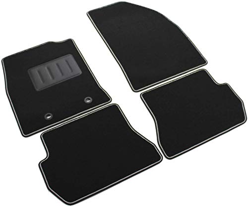 Il Tappeto Auto El Alfombra Coche, sprint01317, Alfombrillas Moqueta Negra Antideslizante, Bordo Bicolor, salvatacco Reforzado (Goma, Fiesta MK6u00a02002u00a0> 2005.