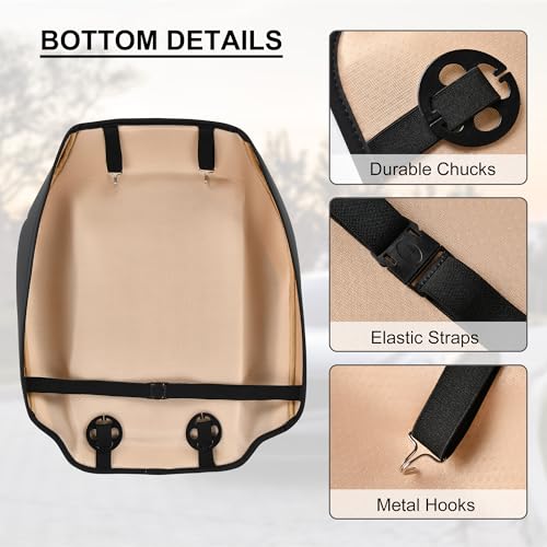 Image of BWTJF Black Car Seat Cover 2 Pack, Universal Leather Front Seat Covers Bottom Protector, Anti-Slip and Full Wrapping Edge Compatible with Most of Vehicles - SUVs /Sedans /Pickup Trucks