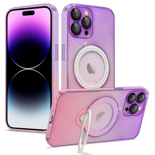 Étui magnétique transparent violet rose iPhone 12 Pro