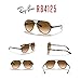 Ray-Ban Cats 5000 RB4125 710/51 59MM Light Havana/Crystal Lens Clear Gradient Brown Aviator Sunglasses for Men + BUNDLE with ACCESSORY EYEWEAR KIT
