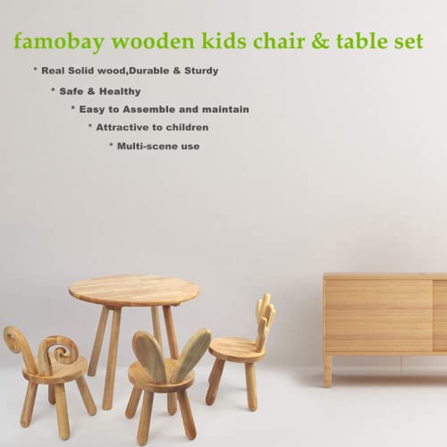 Qualisen Wooden Kids Round Table, Naturally Finished Solid Hardwood,Toddler Stool,Handmade, For Playroom, Nursery, Preschool,Bedroom,Kindergarten,Reading,Playing,Boys Girls Age 2+ #TOP2