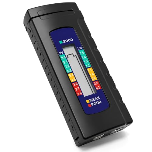 Comprobador de Pilas Digital con Pantalla LCD para AA AAA C D 9V ...