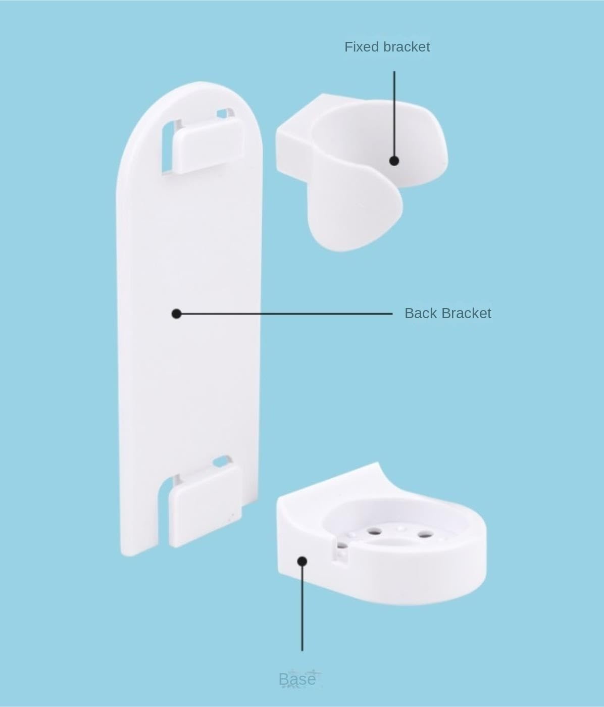 Bagno Porta Portaspazzolino Porta Spazzolino Elettrico Regolabile da Parete Spazzolino Accessori(White)