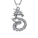 Exquisite Design: Ce collier dragon présente un design détaillé et raffiné, capturant l'essence mystique du dragon. Chaque courbe et chaque échelle sont finement sculptées, offrant un look audacieux et captivant qui attire immédiatement l'attention.