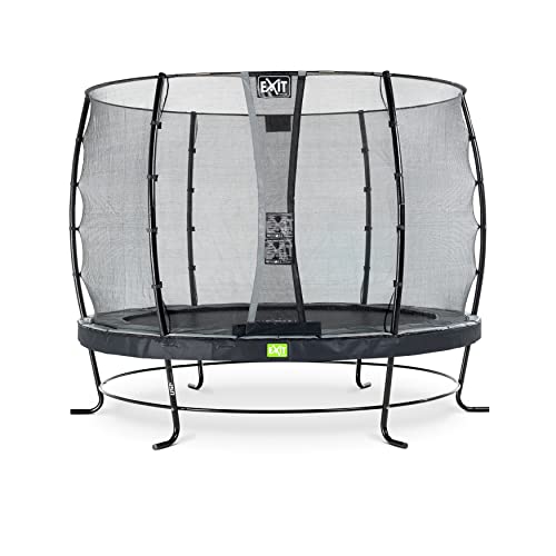 EXIT Toys Elegant Rundes Trampolin - ø305cm - Extra starker und Stabiler Rahmen - Mit Economy Sicherheitsnetz & Fußschutzsystem - Rostfrei - Wasserbeständig - Einfache Montage - Schwarz EXIT Toys Elegant Rundes Trampolin - ø305cm - Extra starker und Stabiler Rahmen - Mit Economy Sicherheitsnetz & Fußschutzsystem - Rostfrei - Wasserbeständig - Einfache Montage - Schwarz