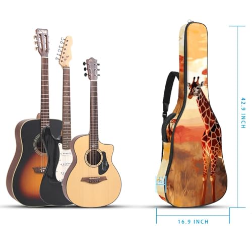 JRHEJTFZ Housse pour guitare acoustique de 1,9 cm d’épaisseur – Imperméable – Durable et élégant – Motif girafe, Multicolore., 42.9×16.9×4.7 in, Motif imprimé tendance - Les Beatles, Paul McCartney, John Lennon, RIngo Starr, George Harrison JRHEJTFZ Housse pour guitare acoustique de 1,9 cm d'épaisseur - Imperméable - Durable et élégant - Motif girafe, Multicolore., 42.9x16.9x4.7 in, Motif imprimé tendance – Image 6