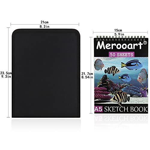 43-Piece Colored Pencil Set With Two 50-Page Sketchbooks, Sketch Pen Set In Black Zipper Case - Professional Watercolor Pencils For Adults/Kids, Pros/Beginners, Durable Art Pencils For Coloring #TOP4