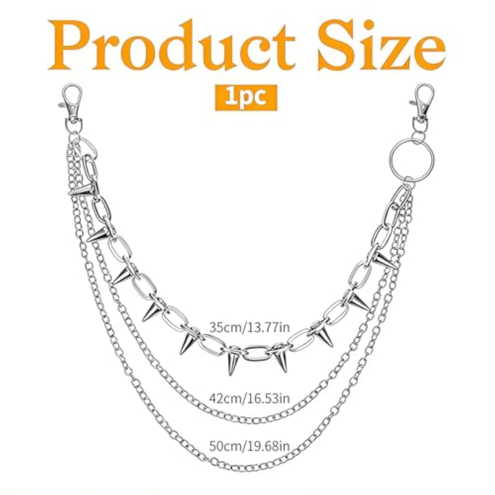 Hip Hop Punk Jeans Chain with Rivets