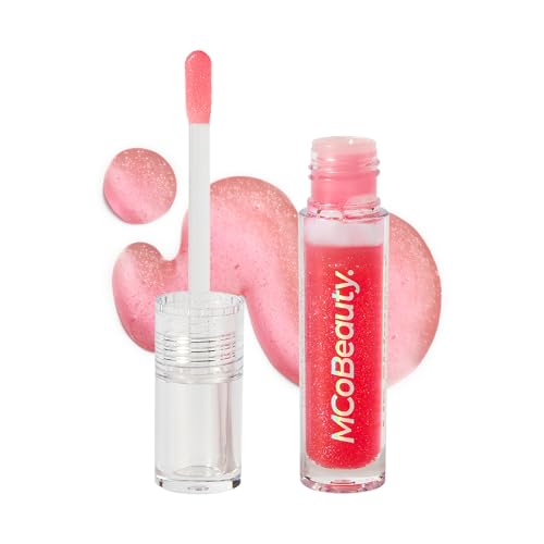 Image of MCoBeauty - Shimmer Lip Oil - 4-in-1 Hydrating Lip Treatment with Vitamin E, Jojoba Oil and Sheer Tint - Diva, Sheer Red Shade - Holiday Essentials - 10m