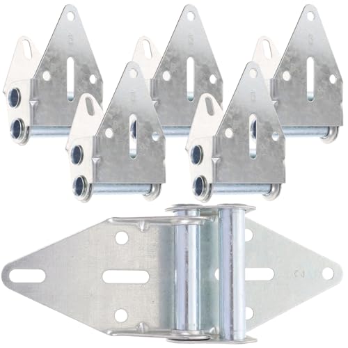 HORIALENCE 6個 ガレージドア用ヒンジ 耐久性アイアン製 軽商業 住宅用適合 交換用車庫ドア蝶番パーツ