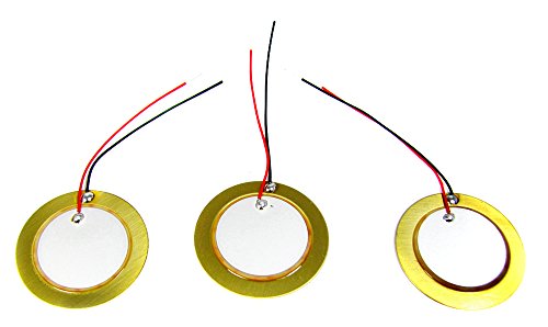 3-Pack 27Mm Piezoelectric Disk Elements (Contact Pickups) With 2" Leads #TOP20