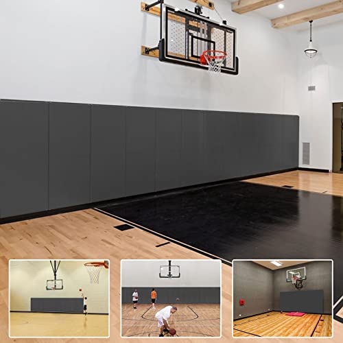 PROGOAL 6FT HighGym Wall Paddings Basketball Court Wall Protection Pad - 2”Thick Foam Wall Mat Durable Protector for Wall-Mounted Basketball Hoops Garage Taekwondo(72
