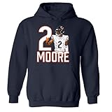 Marley Tops DJ Moore 2 Chicago Hooded Sweatshirt Hoodie Youth XL Blue