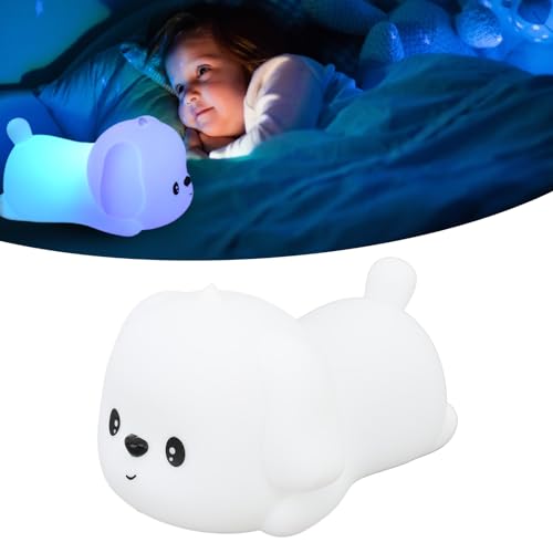 Lámpara de noche LED cachorro recargable con silicona miniatura 5