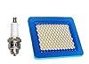 491588s Air Filter 5 Pack with 2 Spark Plugs Compatible with Briggs and Stratton Toro, Troy Built, Craftsman, Honda Walk Behind Lawn Mower/Tractor Genuine Air Filter #5