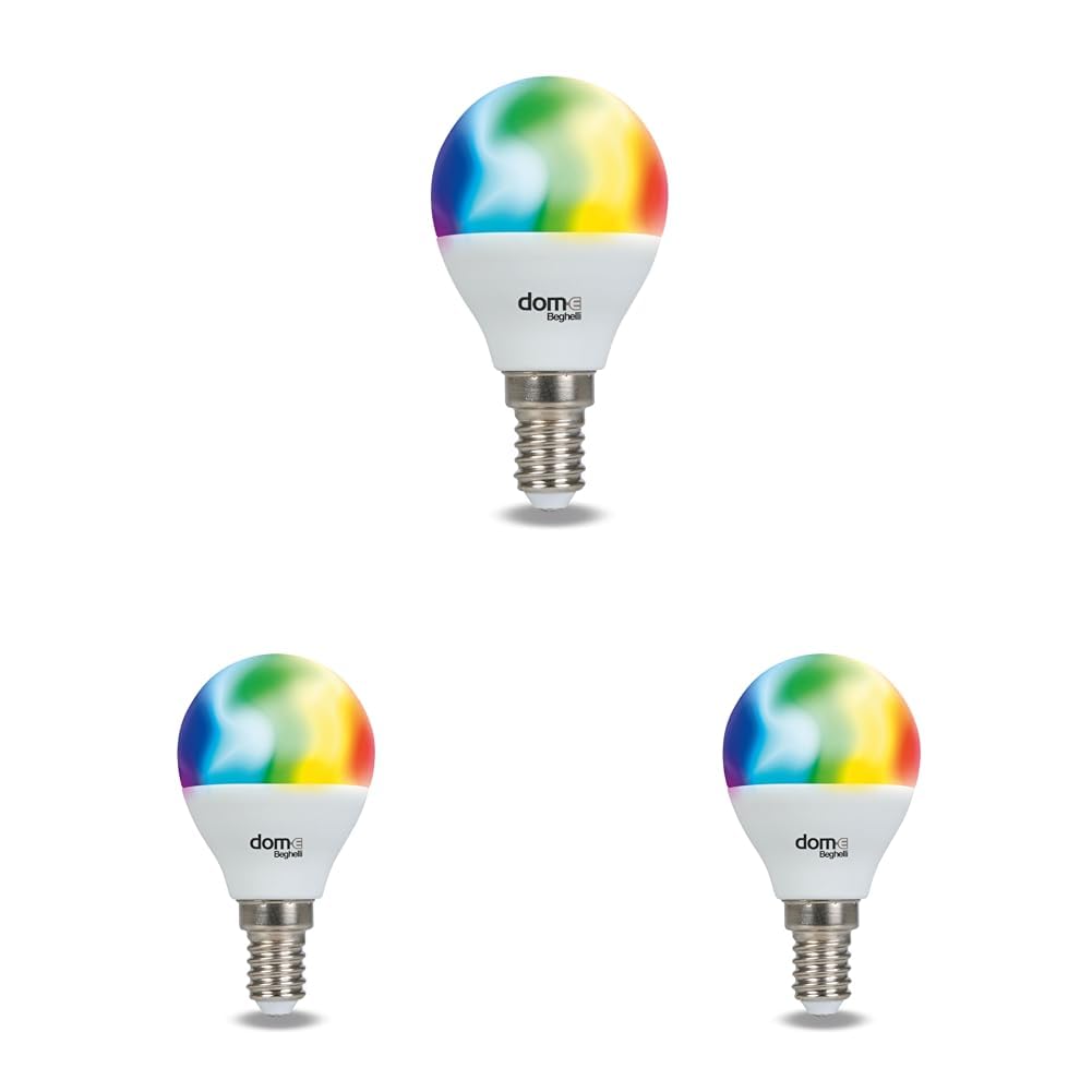 Ampoule LED Alexa Smart WiFi E14 Beghelli avec contrôle vocal et réglage des couleurs RGB-CCT