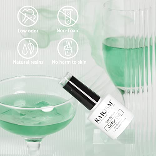 Rarjsm Pearl Gel Nail Polish, Glitter Drawing Gel Polish Light Green Shimmer Mermaid Nail Gel Soak Off Uv Gel For Salon Home Diy Manicure Use #TOP2