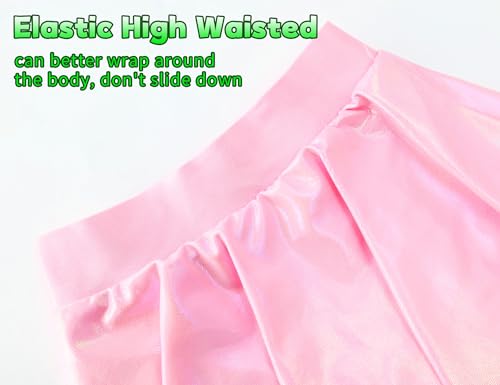 Image of Gnainach Girls Skorts High Waist Athletic Skirts with Shorts Stretchy Activewear for Teens Kids Performance Tennis