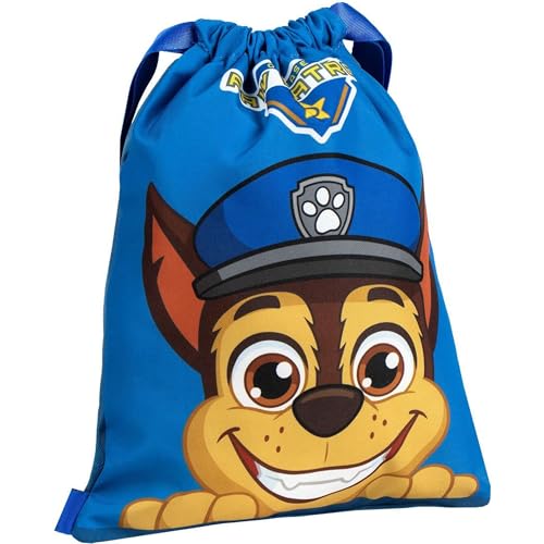 Saquito Escolar Paw Patrol – Mochila Infantil Tipo Saco con Cierre de Cordón y Diseño de la Patrulla Canina, Ligero, Práctico y Colorido para Actividades Escolares y Recreativas