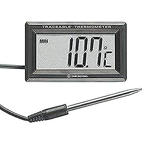 Traceable Panel-Mount Thermometer with Calibration, -50 to 300°C (-58 to 572°F); 1 Remote Probe