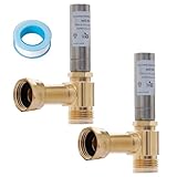 SUNGATOR 3/4' Angle Water Hammer Arrestor, 3/4 Inch Swivel FHT x 3/4 Inch MHT, Washer Air Hammer Arrestor, Stop Pipe Shocking and Protect Pipe, with A Sealing Tape (2-Pack)