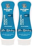 Australian Gold Moisture Lock Tan Extender Moisturizing Lotion, 8 Ounce | Nourish Skin and Lock in Color | Enriched with Aloe & Vitamin E (Pack of 2)