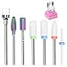 7 Pcs Punte Fresa Unghie Ceramica e Acciaio al Tungsteno Punta da Trapano per Manicure e Lucidare Professionale, Punta Fresa Adatto per la Maggior Parte dei Trapani per Unghie di Dimensioni 3/32''