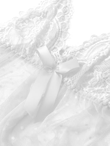 Sexy lingerie Lace Babydoll Chemise, Black, Women's Sleepwear S-5XL4