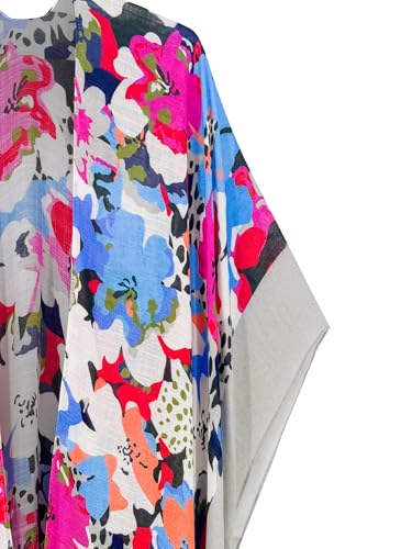 Image of Breezy Lane Women's Kimono Cardigan Summer Swimsuit Coverups Beach Cover Up with Floral Print for Vacation