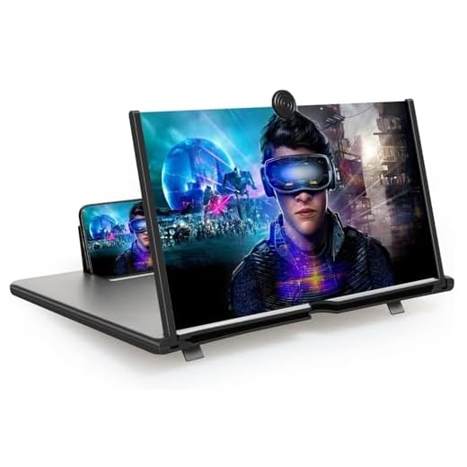 Ant Warrior Amplificador de Pantalla para movil 16 Pulgadas, Lupa para móvil 3D HD, Amplificador Pantalla movil para Videos películas Compatible con Todos los Smartphone (Negro)