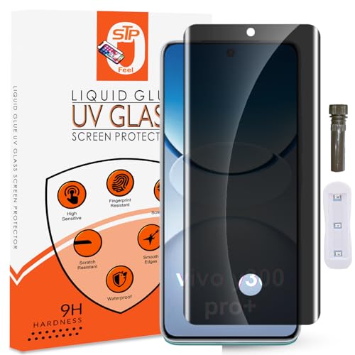 Image of UV Advanced Privacy Tempered Glass Screen Protector Compatible for Vivo Y300 Pro 5G / Y300 Pro+ Plus (6.77 Inch, Pack of 1) Full Edge to Edge Coverage Anti-Spy /Anti-Peeping 9H Hardness