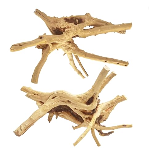 Image of Jorewood Natural Large Spiderwood Driftwood for Aquarium Decor Rptile Fish Tank Decoration Assort Branch 11-14'' 2 Pcs
