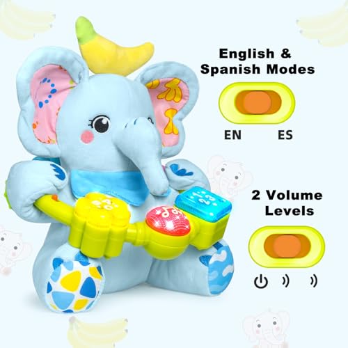 Elefante musical bilingüe para bebé con luz y sonido - 49% de descuento - Image 6