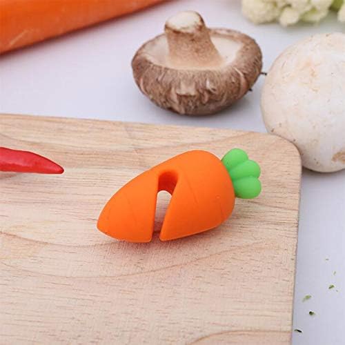 EMFGJ Silicone Spill Proof Lid Lifters Cute Carrot Shaped Small Soft Heat Resistant Pot Pan Saucepan Lid Holder Fun Kitchen Gadgets