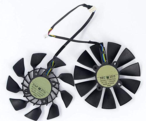 E-Meoly2pcs/lot T129215SU DC Brushless Fan 12V 0.5A 95mm For ASUS GTX780/780TI R9 280/280X 290/290x GTX970/980 Cooling Fan Graphics Card Fan