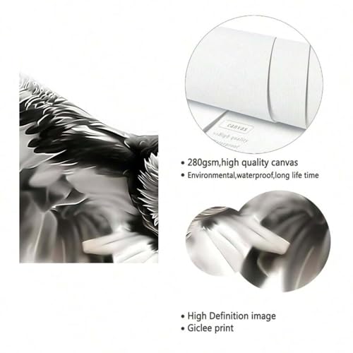 Toile aigle grand format avec cadre pour habiller un mur vide - 5