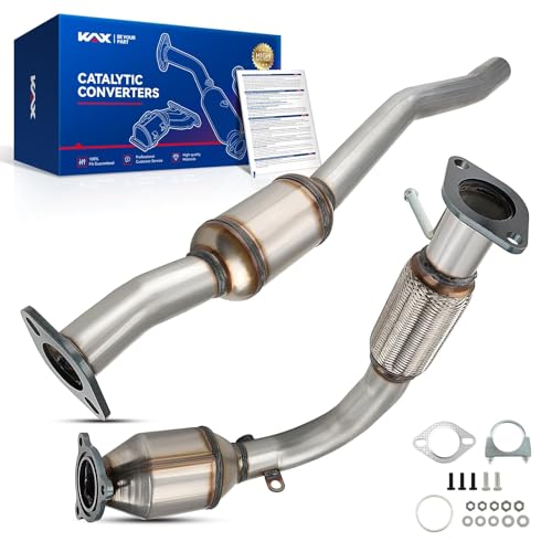 KAX Front and Rear Catalytic Converter Compatible with Equinox 2.4L 2010-2014, Terrain 2.4L 2010-2014, Captiva Sport 2.4L 2012-2015 - Replace# 644015 Direct-Fit, EPA Compliant