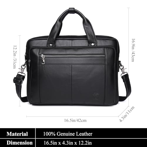 Leather Briefcase Laptop Bag 15.6 inch Computer Tablet Shoulder Bag Satchel Bag Business Messenger Bag for Men3