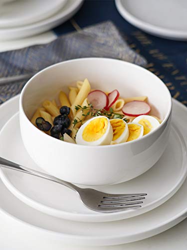 Kanwone Porcelain Bowl Set - 32 Ounce For Cereal, Salad And Soup, Microwave And Dishwasher Safe - Set Of 6, White #TOP2