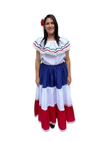 VivianFongDesigns LLC Dominican Republic Traditional Women Fiesta Dress S