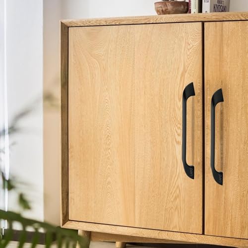 Image of LAPO 6 Inch Cabinet & Drawer Handles, Designed for Wardrobe and Kitchen Use, Scratch Resistant Coating, Comfortable Hold Design, 3 Years Warranty (160mm, Black Finish, Pack of 3) - Twist