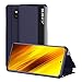 Produktbild Xiaomi Poco X3 NFC Hülle, Midcas Klapphüllen mit Sichtfenster Smart View Leder Tasche mit Standfunktion Schutzhülle für Xiaomi Poco X3 NFC Blau