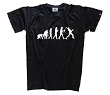 Shirtzshop T-Shirt Evolution Badminton I, Schwarz, XXXL