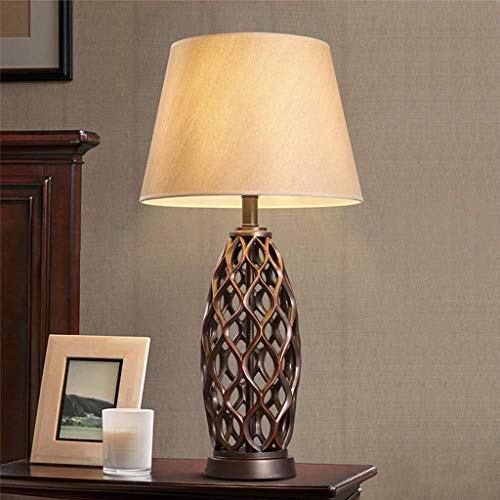 Lampe de table chic style européen en résine pour salon et bureau culot E27